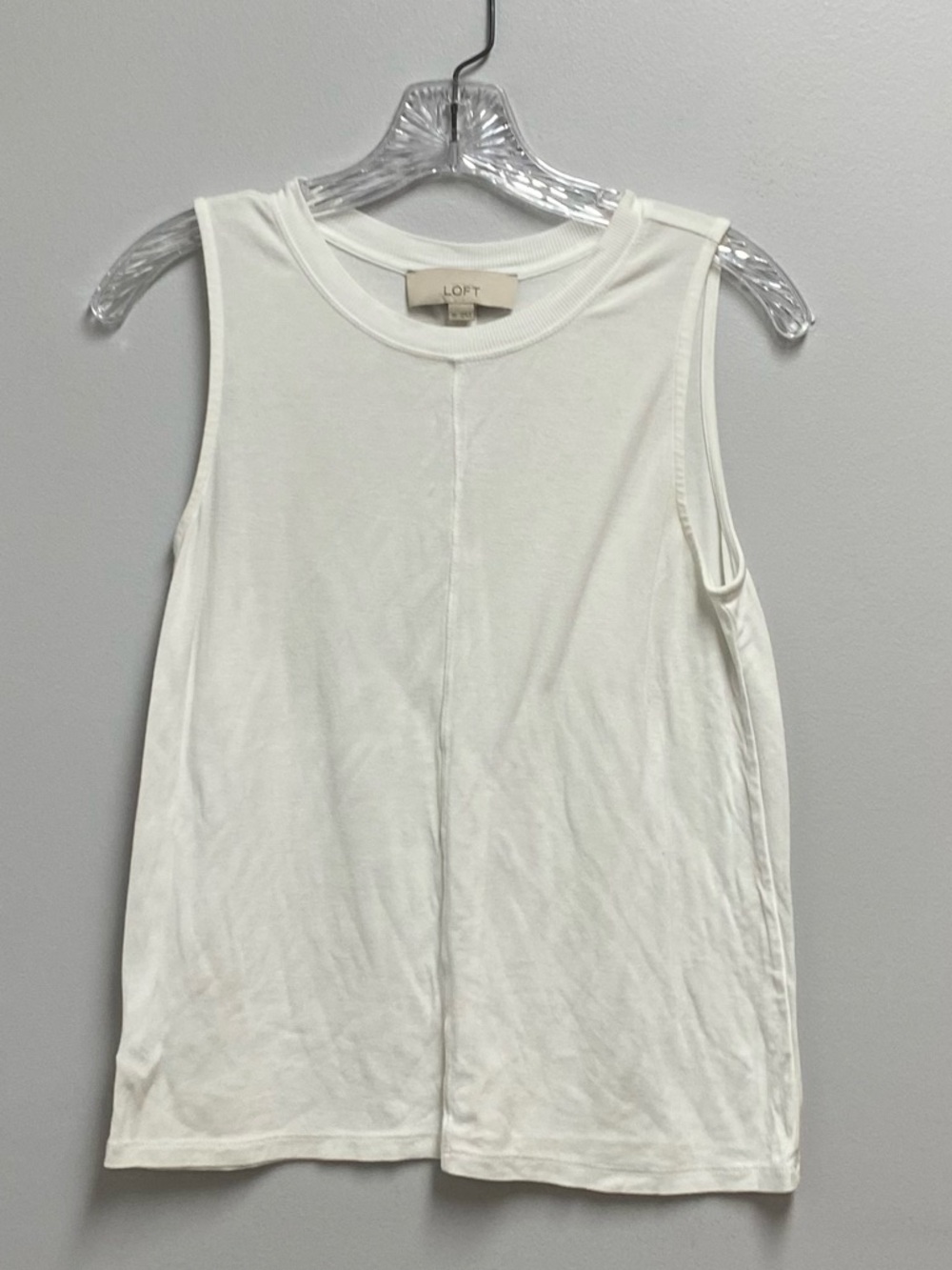 LOFT White Crewneck Sleeveless Tank size XS
